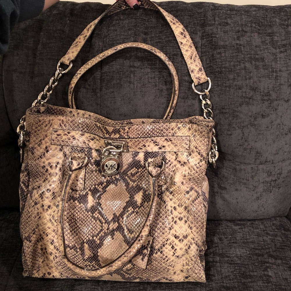 Michael Kors Large Python Handbag - Picture 2 of 5